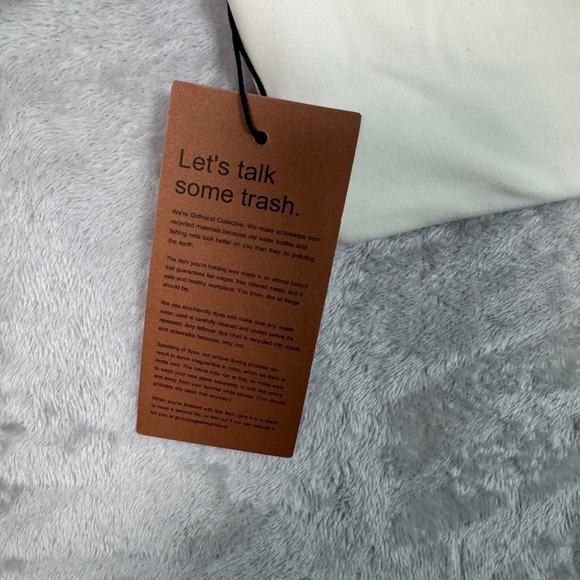 NWT‎ Girlfriend Collective Simone High Support Sports Bra XL Cream Recycled - Picture 5 of 8